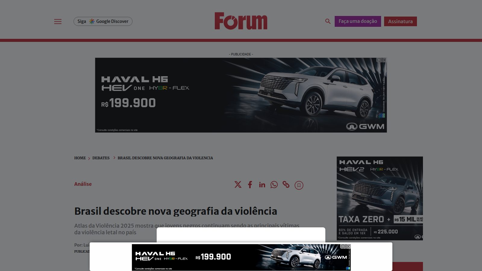 Brasil descobre nova geografia da violência