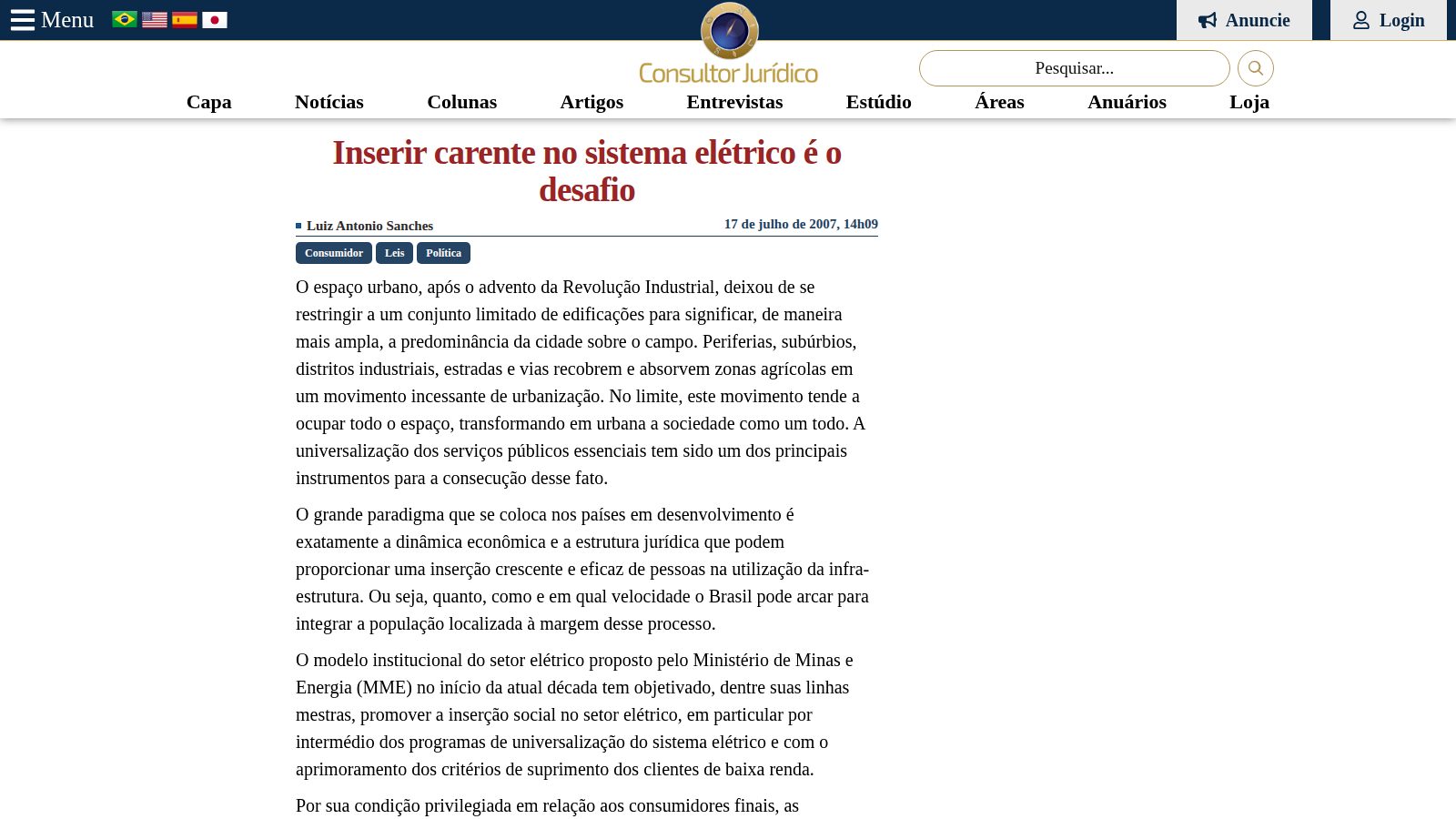 Inserir censo no sistema elétrico é o desafio